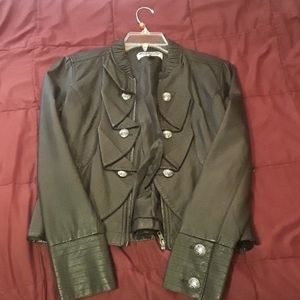 A a faux leather jacket it doesn't have any Pocket